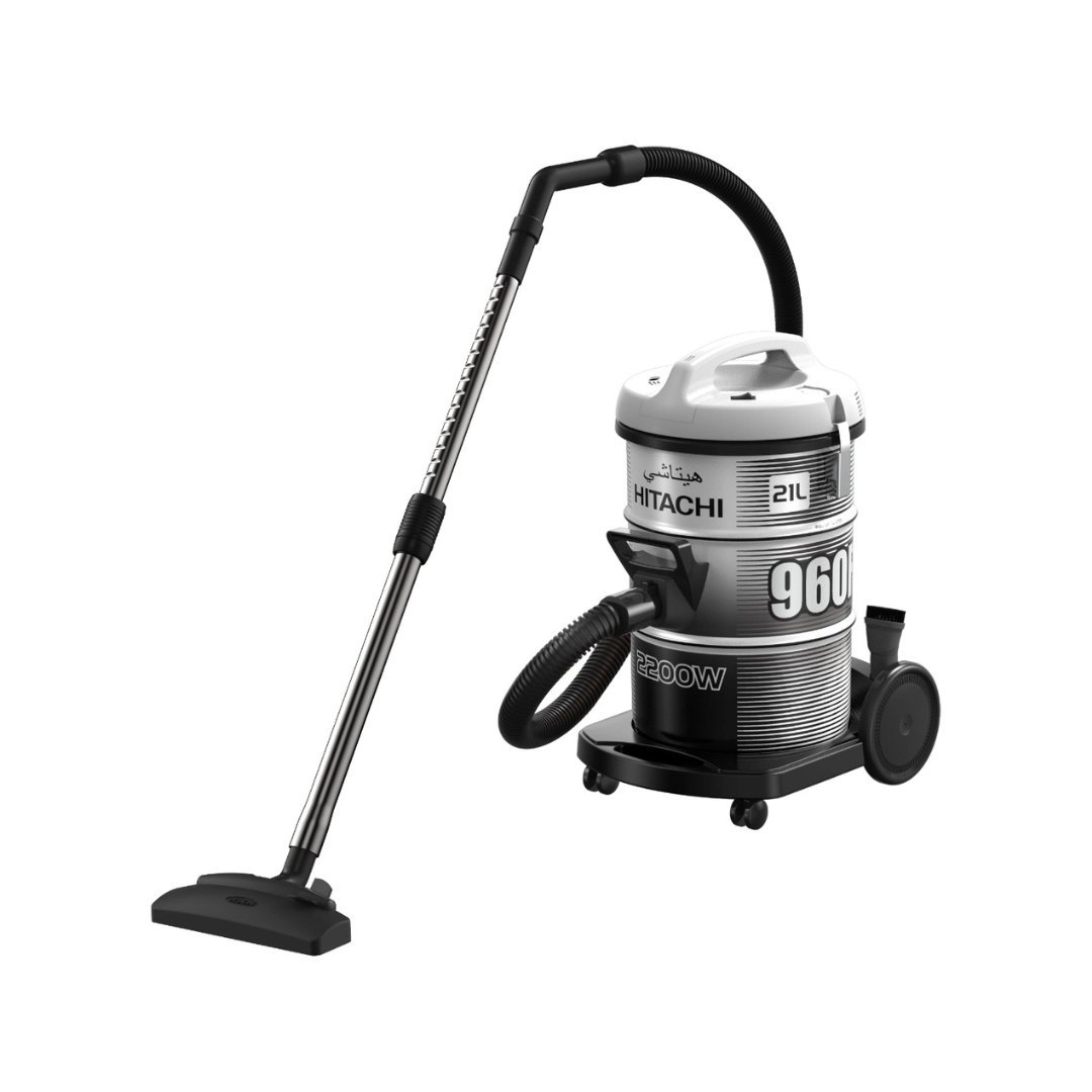 مكنسة كهربائية برميل هيتاشي 21 لتر 2200 وات - سلفر مكنسة كهربائية برميل هيتاشي 21 لتر 2200 وات - سلفر