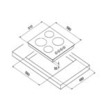 بوتجاز كهرباء سيراميك ماستر جاز بلت ان – 60 سم – ايطالي