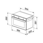 فرن ماستر جاز بلت ان كهرباء 90*60 سم – 9 وظائف – ايطالي