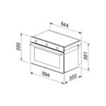 فرن كهرباء 90 سم بلت ان ماستر جاز ايطالي - 9 وظائف