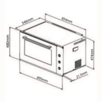 فرن بلت ان 90 سم كهرباء ماستر جاز - إيطالي