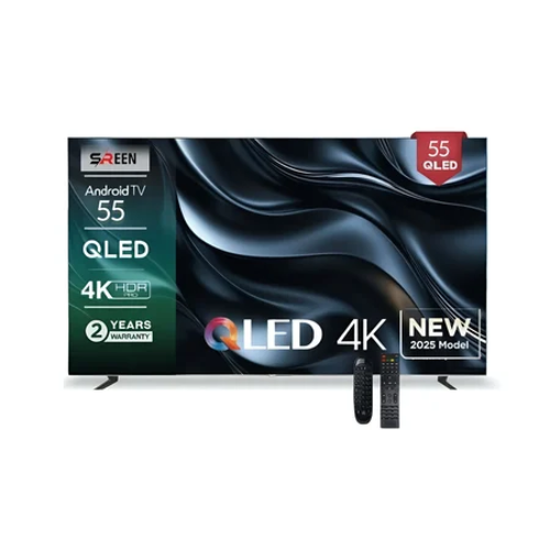 شاشه 55 بوصة سمارت سرين QLED - 4K UHD - Android 14 شاشه 55 بوصة سمارت