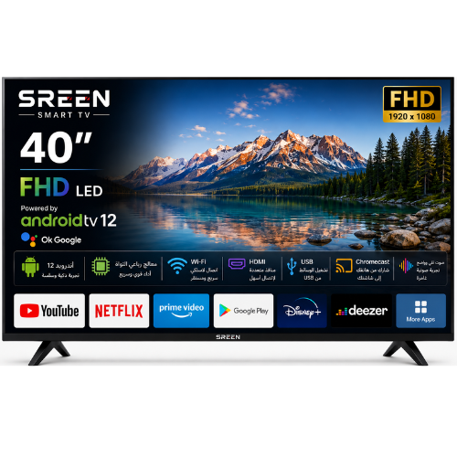 شاشه سرين ٤٠ بوصة سمارت أندرويد LED – FHD شاشه سرين ٤٠ بوصة سمارت أندرويد LED – FHD