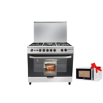 فرن فالكون غاز 90 سم 5 شعلات ستيل – امان كامل ميكرويف هدية