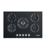 سطح فرن بلت ان غاز 90 سم كوميتل 5 عيون – زجاج اسود – تركي