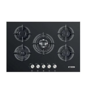 سطح فرن بلت ان غاز 90 سم كوميتل 5 عيون – زجاج اسود – تركي