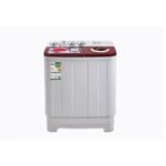 غسالة جنرال سوبريم حوضين 5 كيلو – ابيض/احمر