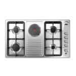 سطح غاز وكهرباء بلت ان كلفنيتور 5 عيون – 90سم – ستيل