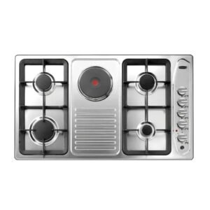 سطح غاز وكهرباء بلت ان كلفنيتور 5 عيون – 90سم – ستيل
