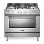 فرن البا غاز 90 سم 5 عيون – ستيل EX 965 FG SA