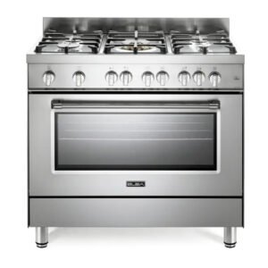 فرن البا غاز 90 سم 5 عيون – ستيل EX 965 FG SA