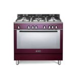فرن البا غاز 5 عيون فري ستاند 90 سم – أحمر عودي
