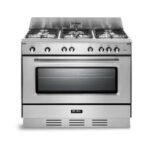 فرن غاز البا فري ستاند 5 عيون 90 سم – ستيل