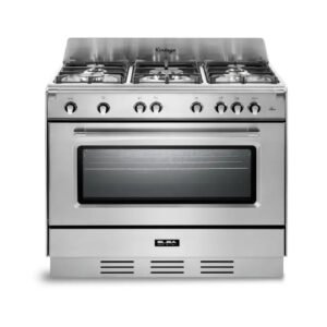 فرن غاز البا فري ستاند 5 عيون 90 سم – ستيل