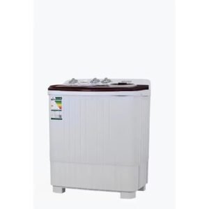 غسالة 7 كيلو حوضين جنرال سوبريم – ابيض/احمر