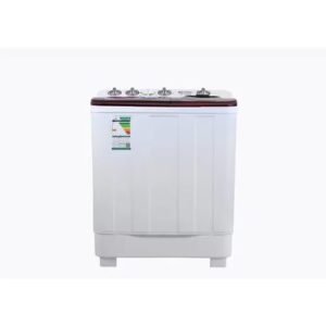 غساله حوضين 8 كيلو جنرال سوبريم – ابيض/احمر