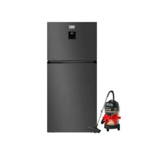 ثلاجة 21 قدم بابين جنرال سرين انفرتر – فضي مكنسة هدية