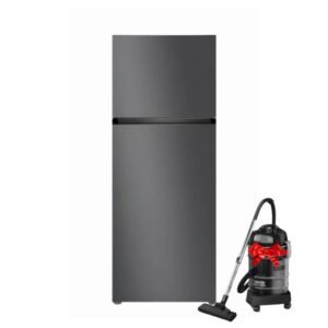 ثلاجة بابين مع فريزر 19 قدم جنرال سرين – فضي مكنسة هدية