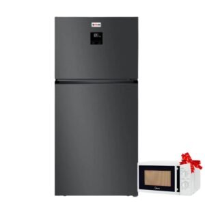 ثلاجة بابين 21 قدم كيولد نو فروست – فضي ميكرويف هدية