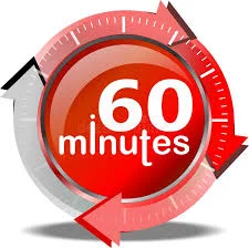 مؤقت 60 دقيقة مع جرس تنبيه