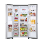 ثلاجة دولابي ال جي 23 قدم - انفرتر - فضي