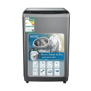 غسالة فتحة علوية 8 كيلو جنرال سوبريم – 8 برامج – رمادي