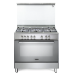 فرن 5 عيون البا غاز 50*90 سم - ستيل - إيطالي