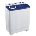 غساله ملابس حوضين كيون 7 كيلو - أبيض غطاء أزرق