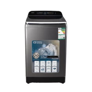 غسالة تعبئة علوية جنرال سوبريم 12 كيلو - فضي غامق