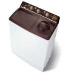 غسالة حوضين هيتاشي 17 كيلو - أبيض غطاء بني