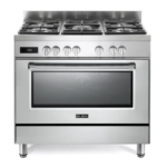 فرن 90 سم البا غاز و كهرباء - ستيل - إيطالي