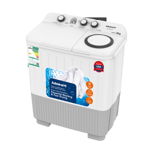 غسالة ادميرال حوضين 9 كيلو - أبيض غسالة ادميرال حوضين 9 كيلو - أبيض