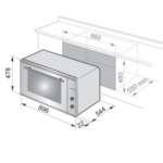 فرن بلت ان 90 سم الجور كهرباء - 110 لتر - إيطالي