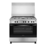 فرن غاز ٥ عيون ليونارد 60*90 سم - أمان كامل - ستيل