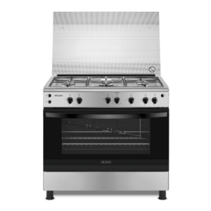 فرن غاز ٥ عيون ليونارد 60*90 سم - أمان كامل - ستيل