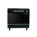 فرن غاز رسلان 90*60 سم امان كامل ستيل جوانب سوداء