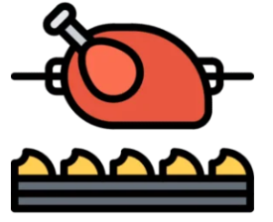 شواية مزودة بسيخ دوار