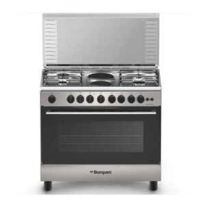 فرن بومباني غاز 4 شعلات 2 كهرباء 60*90 سم - ستيل