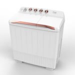 غساله ملابس حوضين كاندي 14 كيلو – أبيض/ذهبي