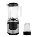 خلاط ميديا كهرباء 1.5 لتر – مع كبة – أسود / ستيل