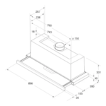 شفاط بلت ان اريستون 90 سم - 3 سرعات - إيطالي