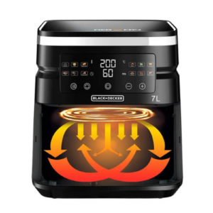 مقلاة هوائية بلاك اند ديكر 1700 وات - ديجيتال - أسود