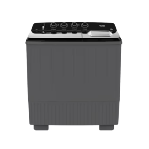 غساله حوضين ١٤ كيلو جنرال سوبريم - رمادي غامق / أسود