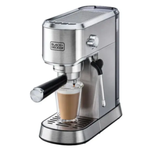 ماكينة اسبريسو بلاك اند ديكر 1 لتر - 2 كوب - فضي