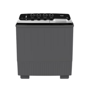 غسالة ملابس 18 كيلو جنرال سوبريم حوضين - رمادي غامق / أسود