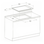 سطح بلت ان غاز و كهرباء اريستون 90 سم - ستيل - إيطالي