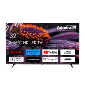 شاشة 32 بوصة ادميرال سمارت 4K LED – Android 12 – اسود
