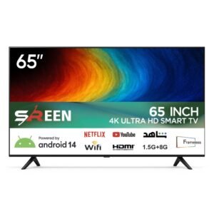 شاشة 65 بوصة سمارت سرين اندرويد 14 LED UHD 4K