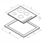 سطح كهربائي بومباني بلت ان 60 سم - حجر - إيطالي
