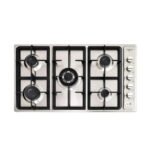 سطح غاز ايطالي كتشن لاين 5 عيون مفاتيح جانبيه - ستيل